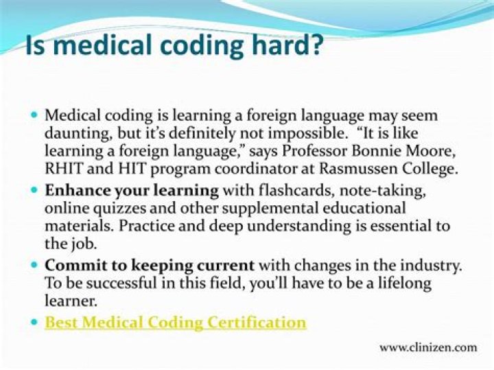 Is medical coding hard?