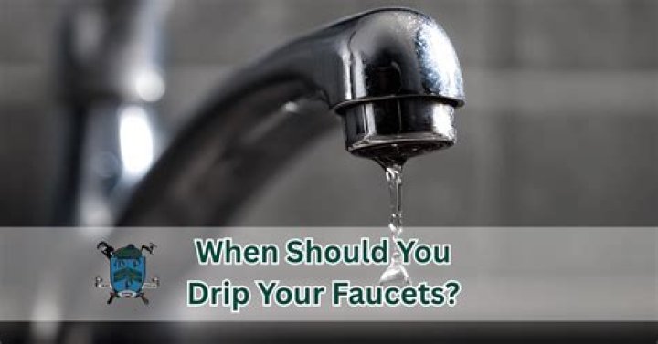 Should you drip your faucets?