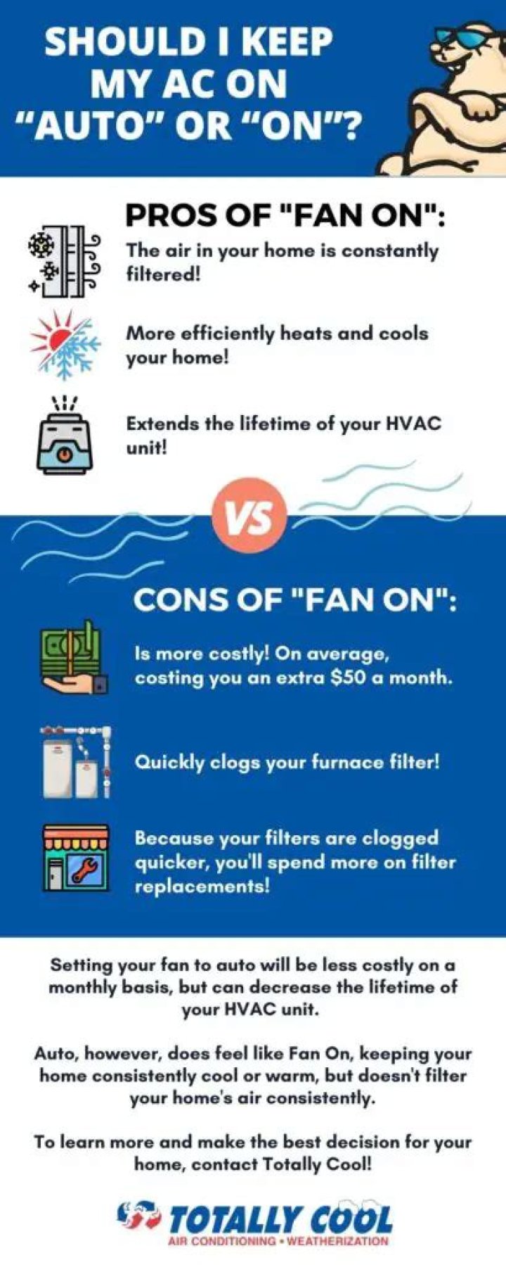 Should you keep your fan on auto or on?