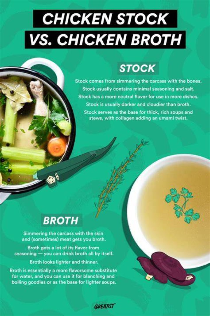 What's the difference between chicken stock and chicken broth?