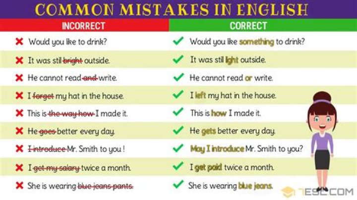What are examples of mistakes?
