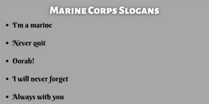 What are some Marine slogans?