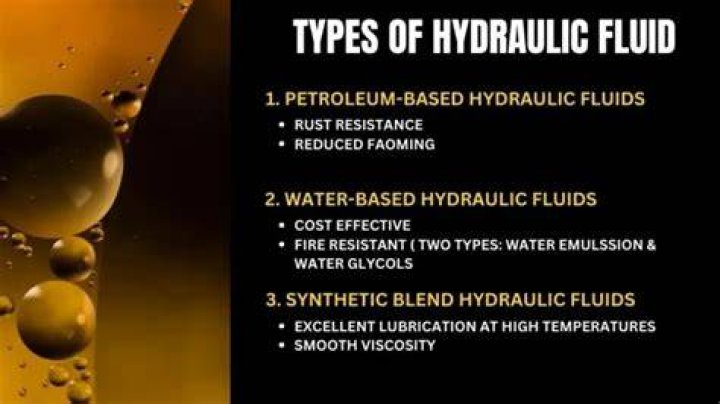 What are the 4 types of hydraulic fluid?