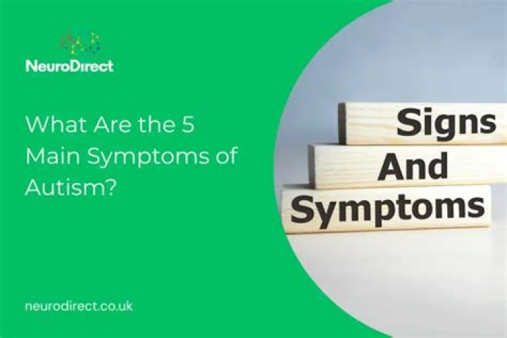 What are the 5 main symptoms of autism?