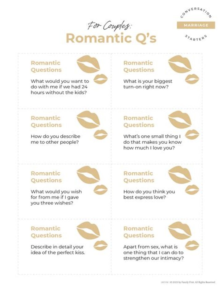 What are the romantic questions for couples?