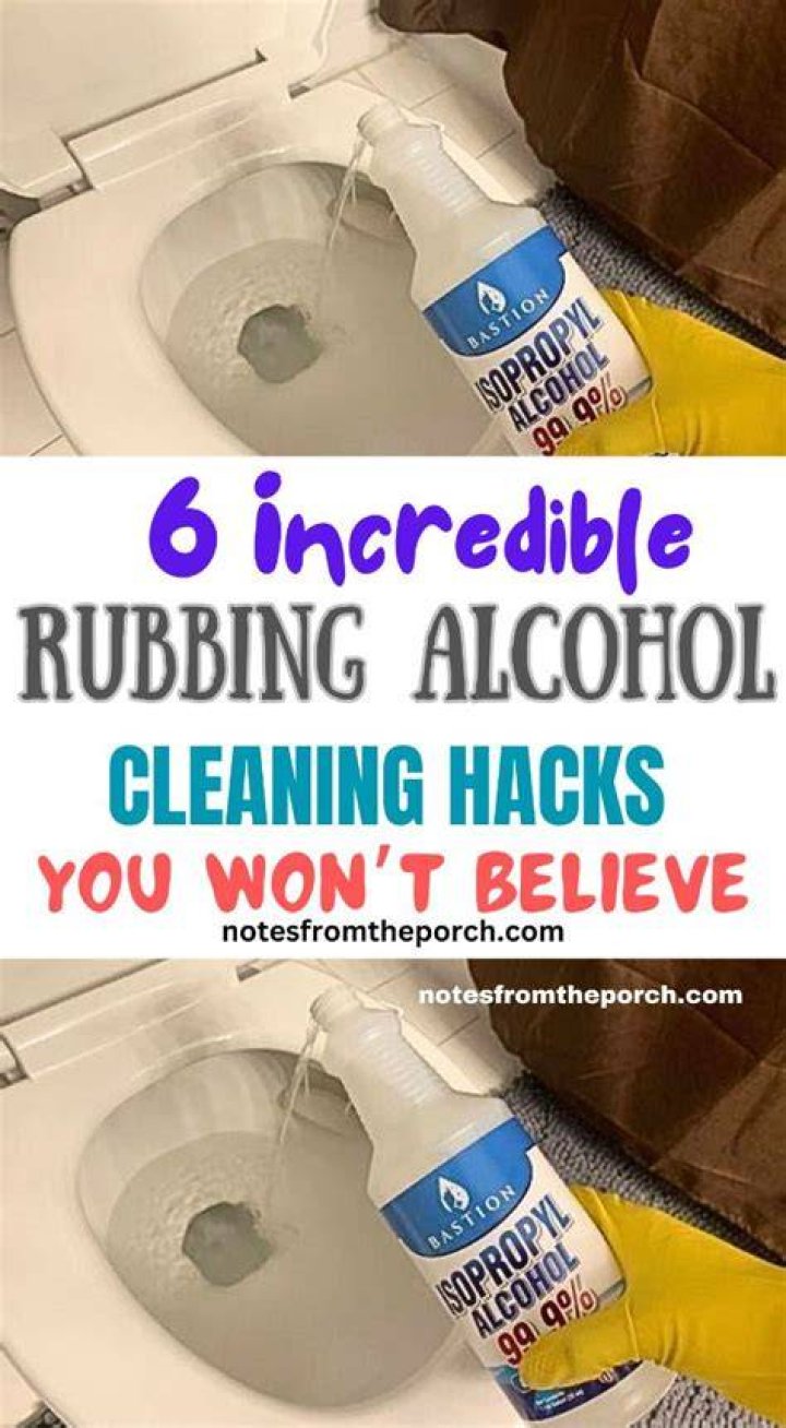 What can you clean with rubbing alcohol?