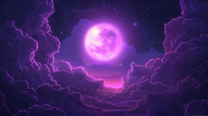 What causes a purple moon?