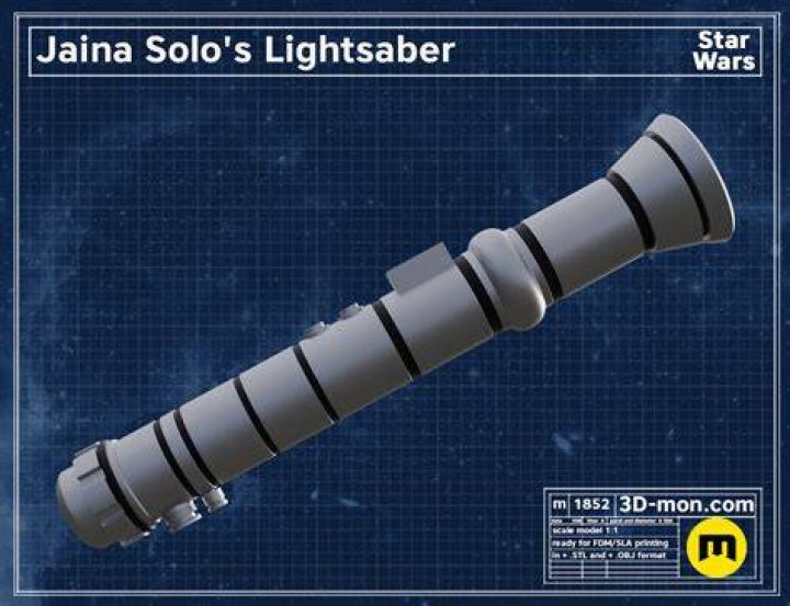 What color was Jaina Solo's lightsaber?