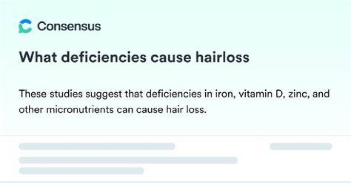 What deficiencies cause hairloss?