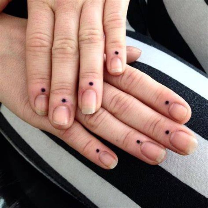 What do the dot tattoos on fingers mean?