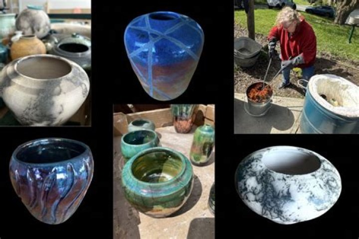 What do you put on top of the fired raku piece before covering it?