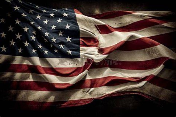 What does a distressed American flag mean?