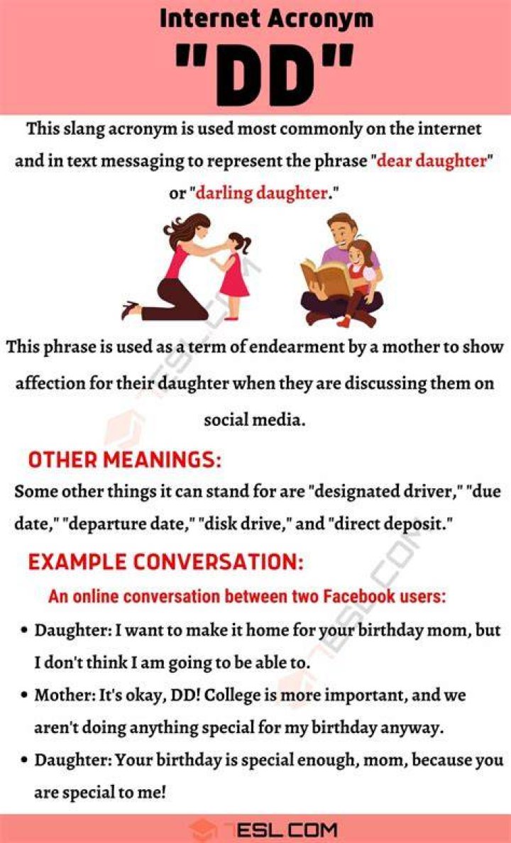 What does DD mean child?