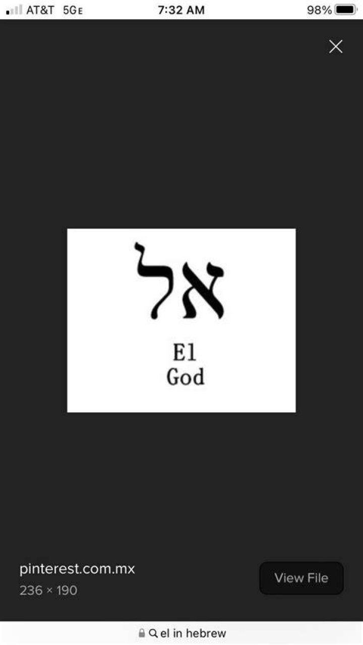 What does El mean in Hebrew?
