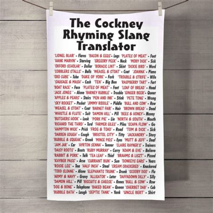 What does German mean in Cockney slang?