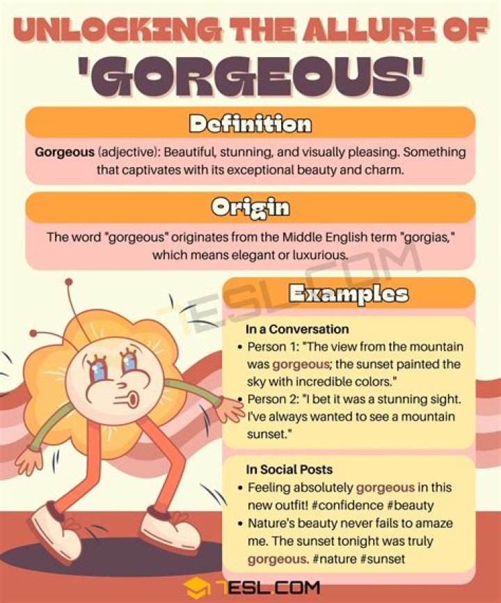 What does Gorgeous mean to a guy?
