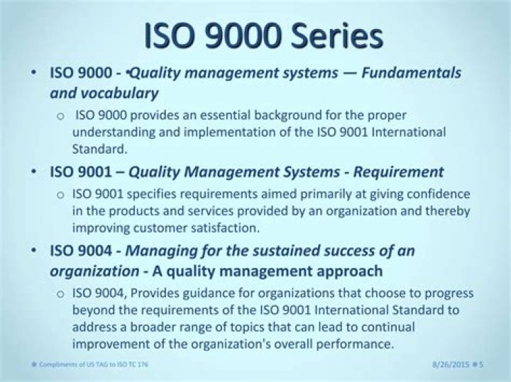 What does ISO 9000 Determine?
