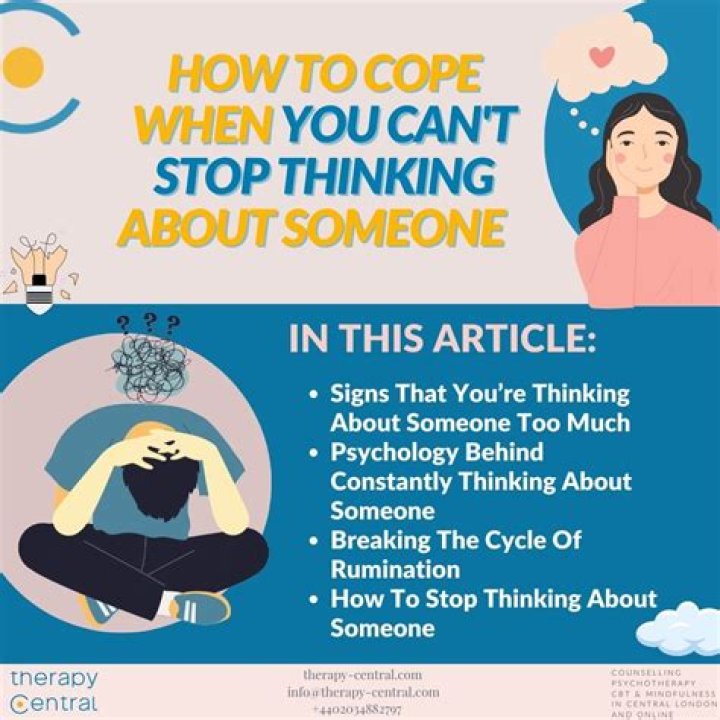 What does it mean if you can't stop thinking about someone?
