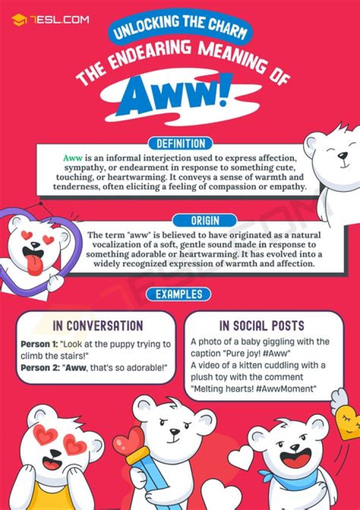 What does it mean when a girl says aww?