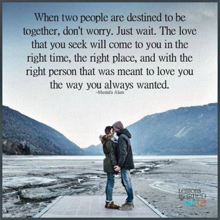 What does it mean when two people are destined to be together?