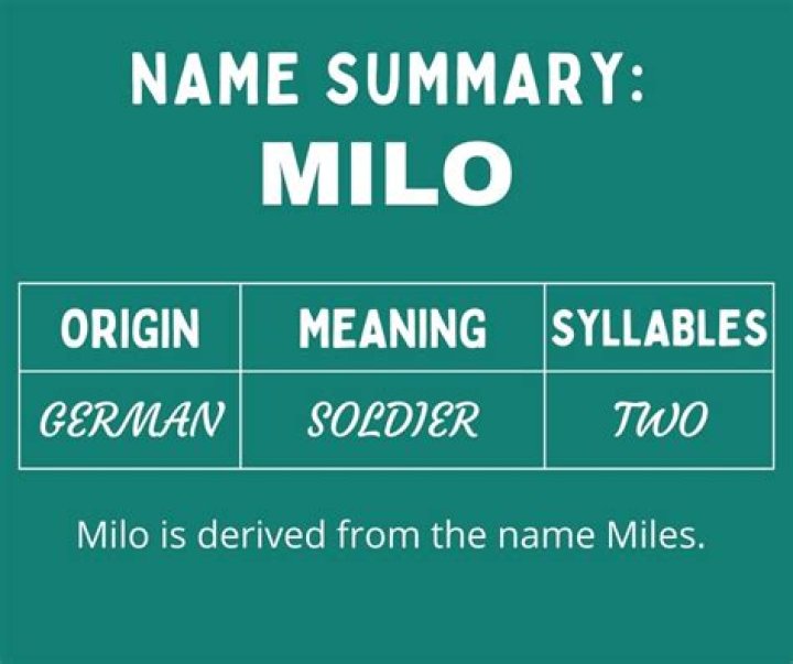 What does Milo mean name?