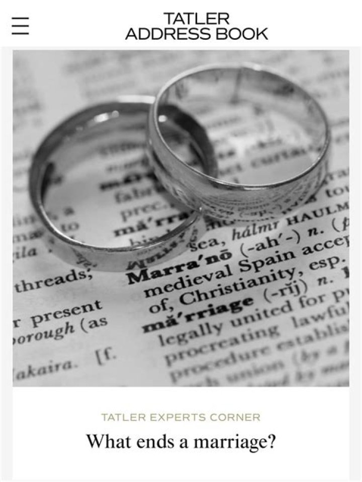 What ends a marriage?