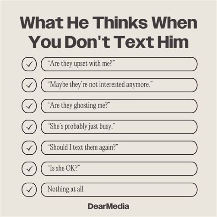 What guys think when you don't text them?