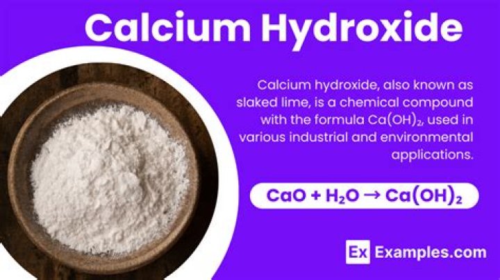What happens to calcium hydroxide when exposed to air?