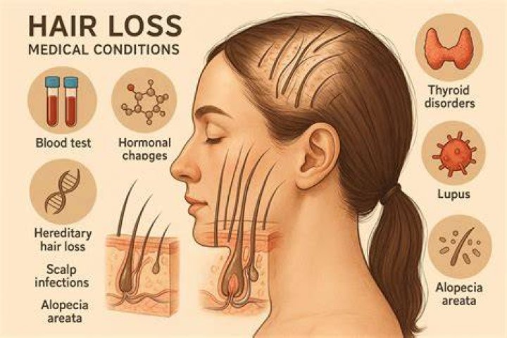 What illnesses cause hair loss in females?