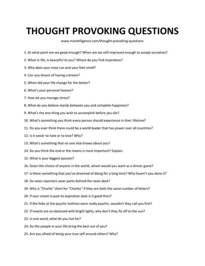What is a deep thought question?