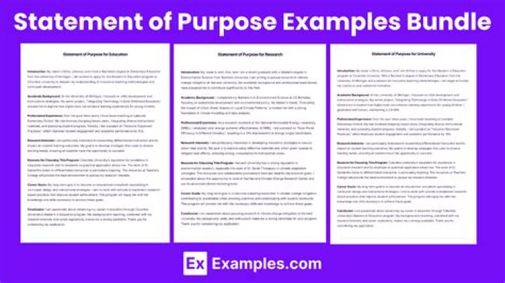 What is a good purpose statement?