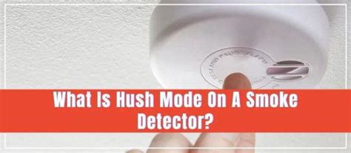 What is hush mode on a smoke detector?