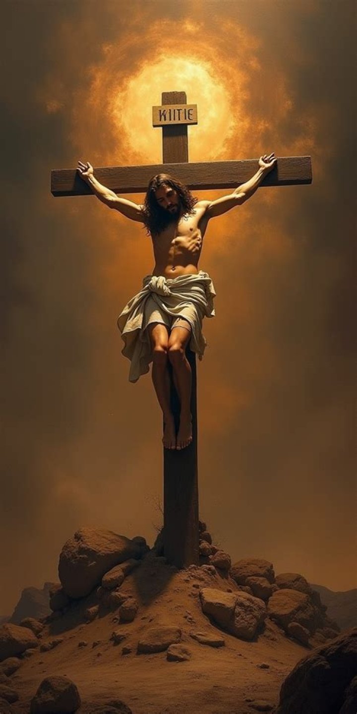 What is Jesus on the cross called?