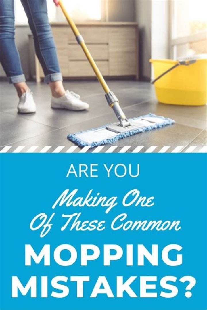 What is one of the most common mistakes made with mopping floors?