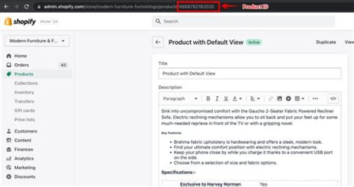 What is product ID in Shopify?