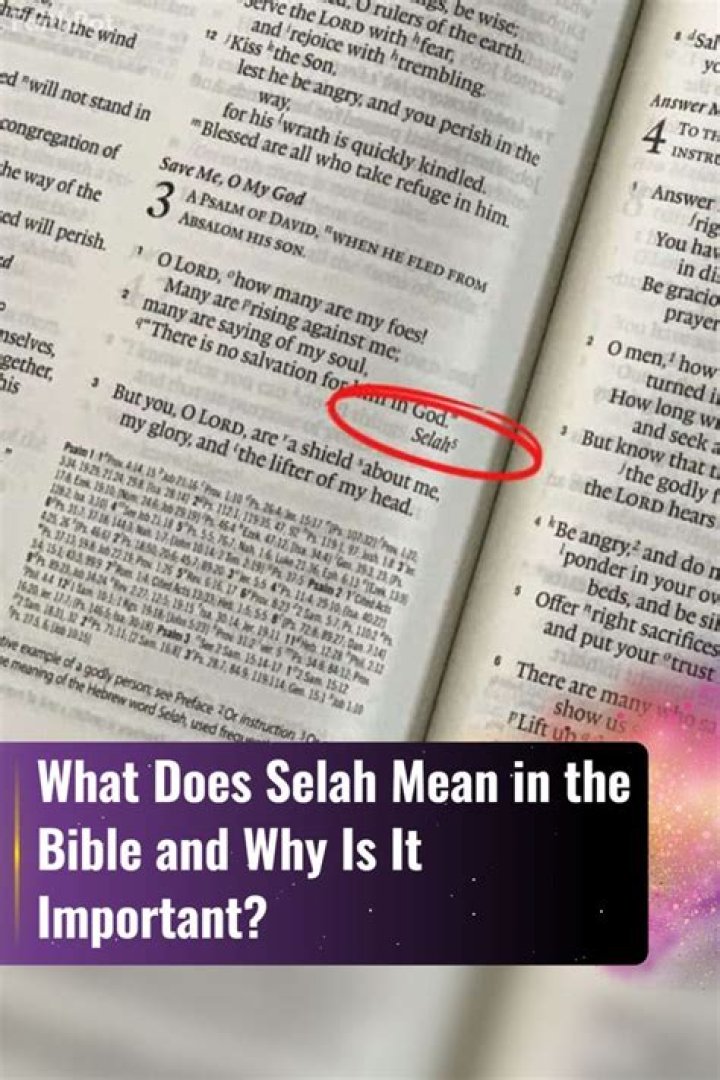 What is Selah in Bible?