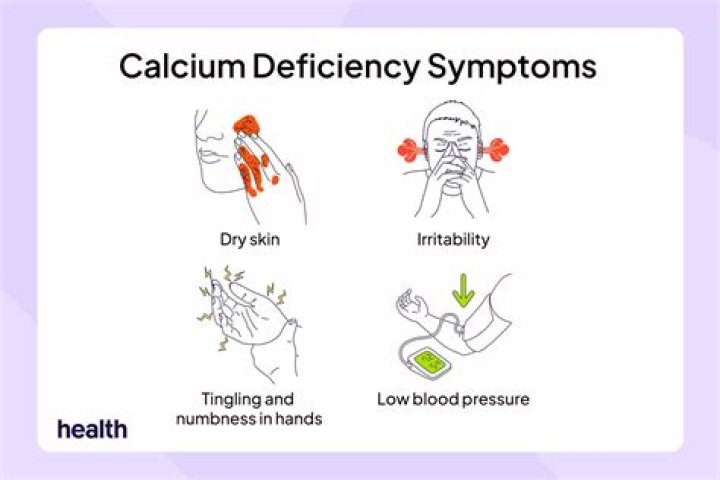 What is symptoms of lack of calcium?