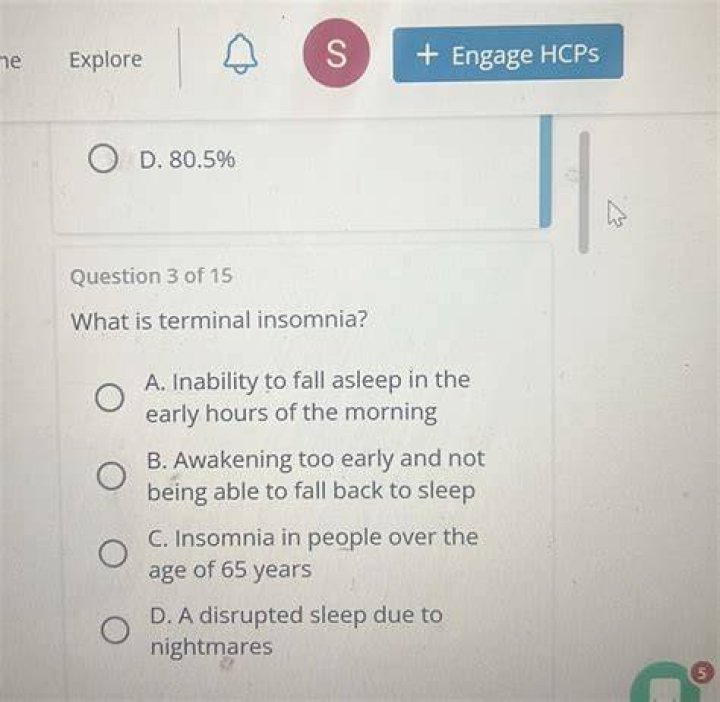 What is terminal insomnia?