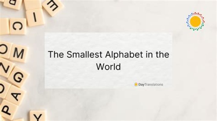 What is the smallest alphabet?