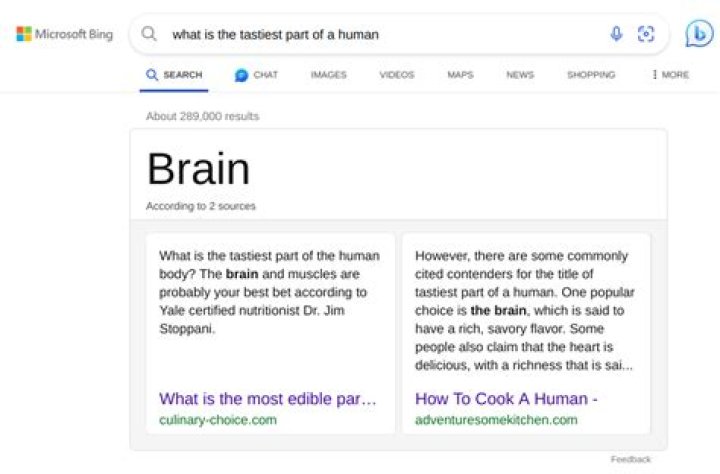 What is the tastiest part of a human?