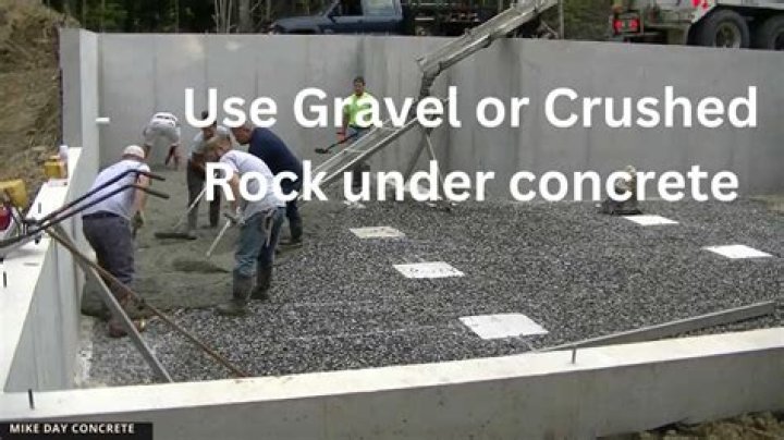 What kind of stone do you put under concrete?