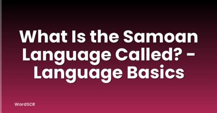 What language is closest to Samoan?