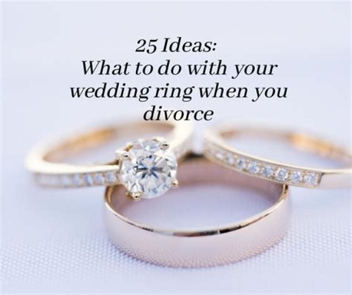 What should a man do with his wedding ring after divorce?