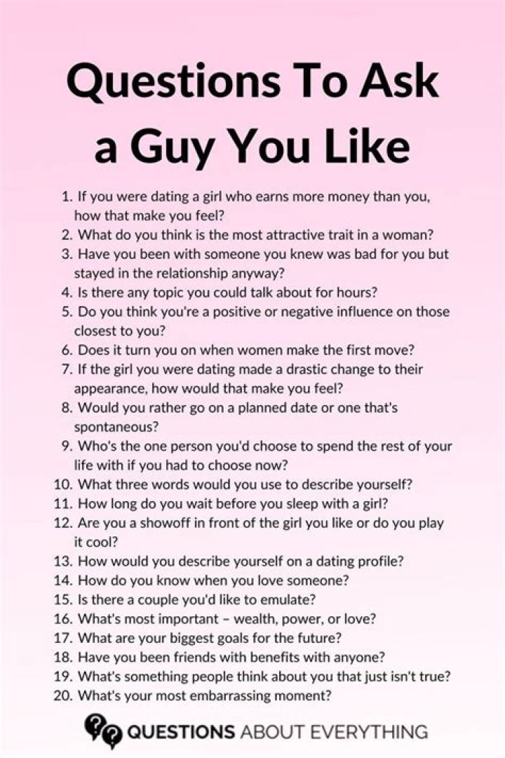 What should I ask a guy I like?