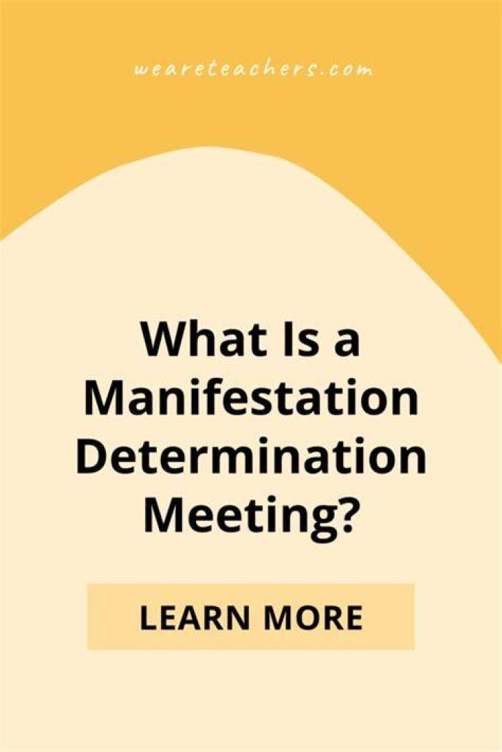 What triggers a manifestation determination?