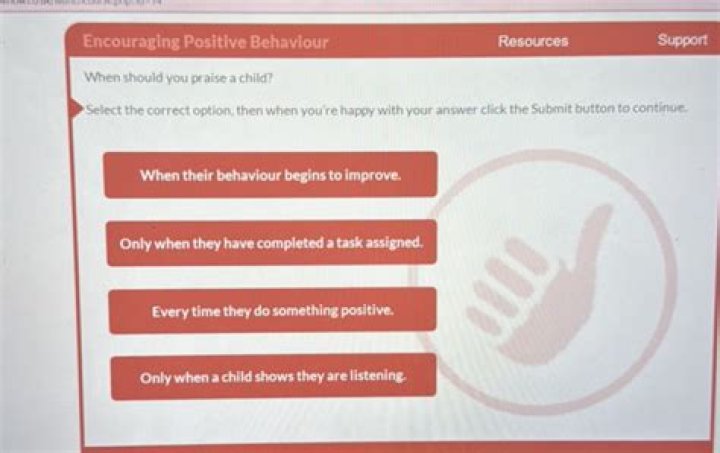 When should you praise a child?