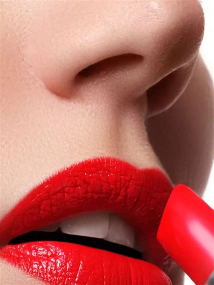 When was red lipstick banned?