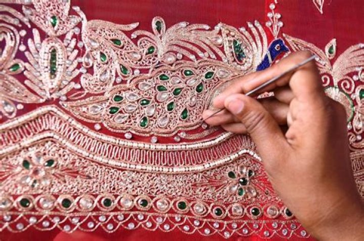 Where is zardozi work done in India?