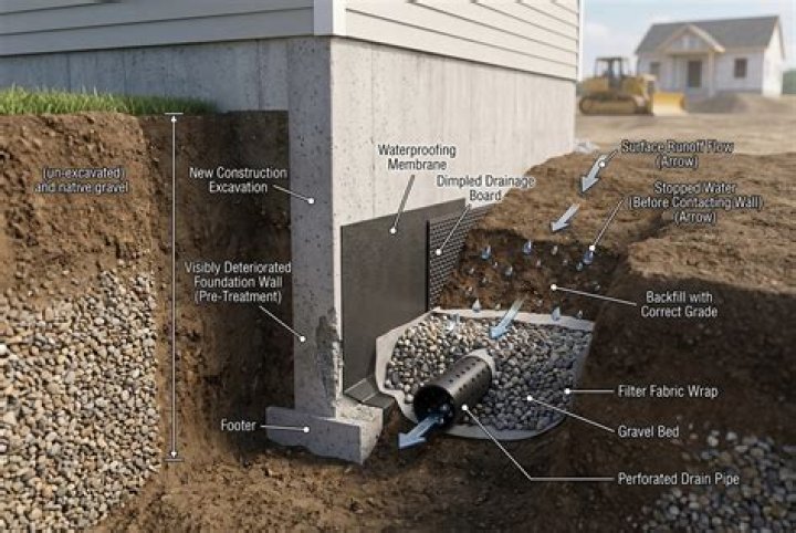 Which is better interior or exterior French drain?