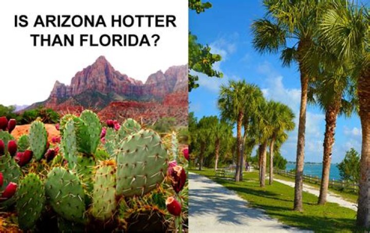 Which state is hotter Texas or Arizona?